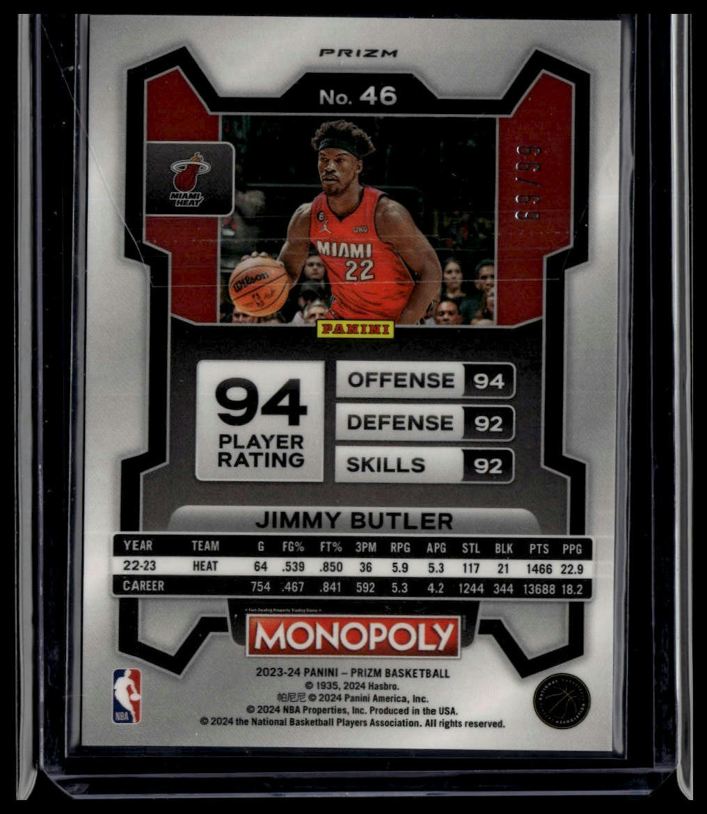 2023-24 Panini Prizm Monopoly #46 Jimmy Butler Red #/99