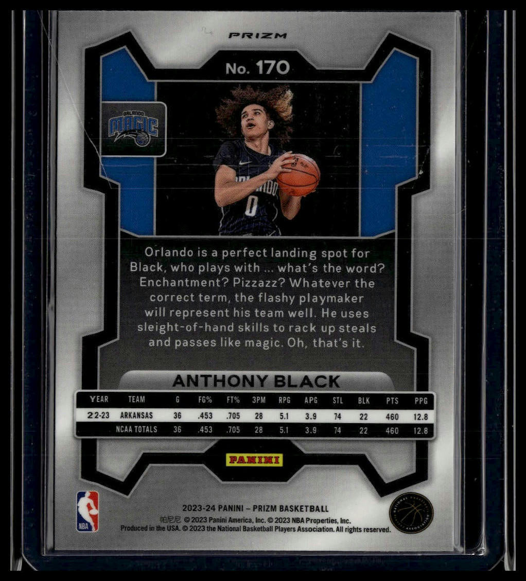 2023-24 Panini Prizm #170 Anthony Black Prizms Red Ice