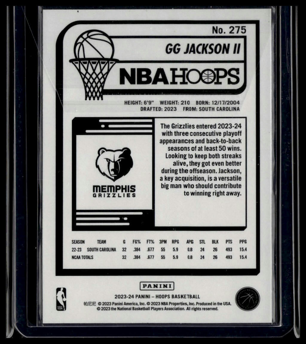 2023-24 Hoops #275 GG Jackson II Purple