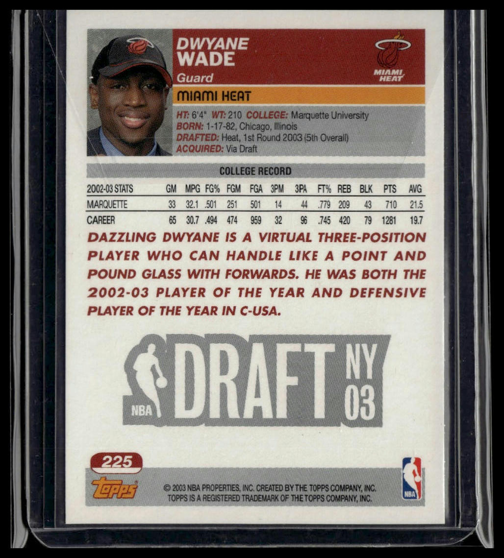 2003-04 Topps #225 Dwyane Wade