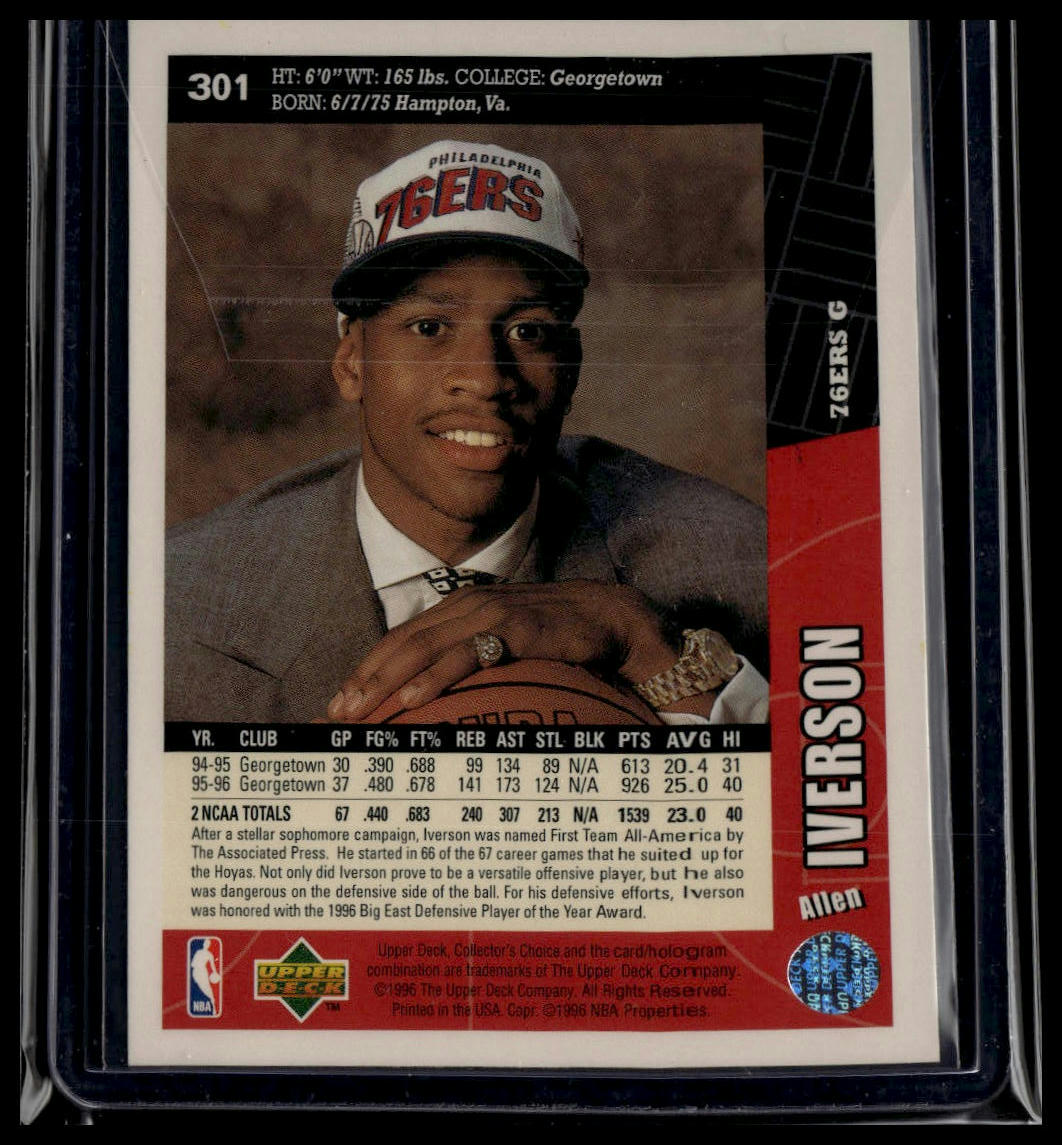 1996-97 Collector's Choice #301 Allen Iverson