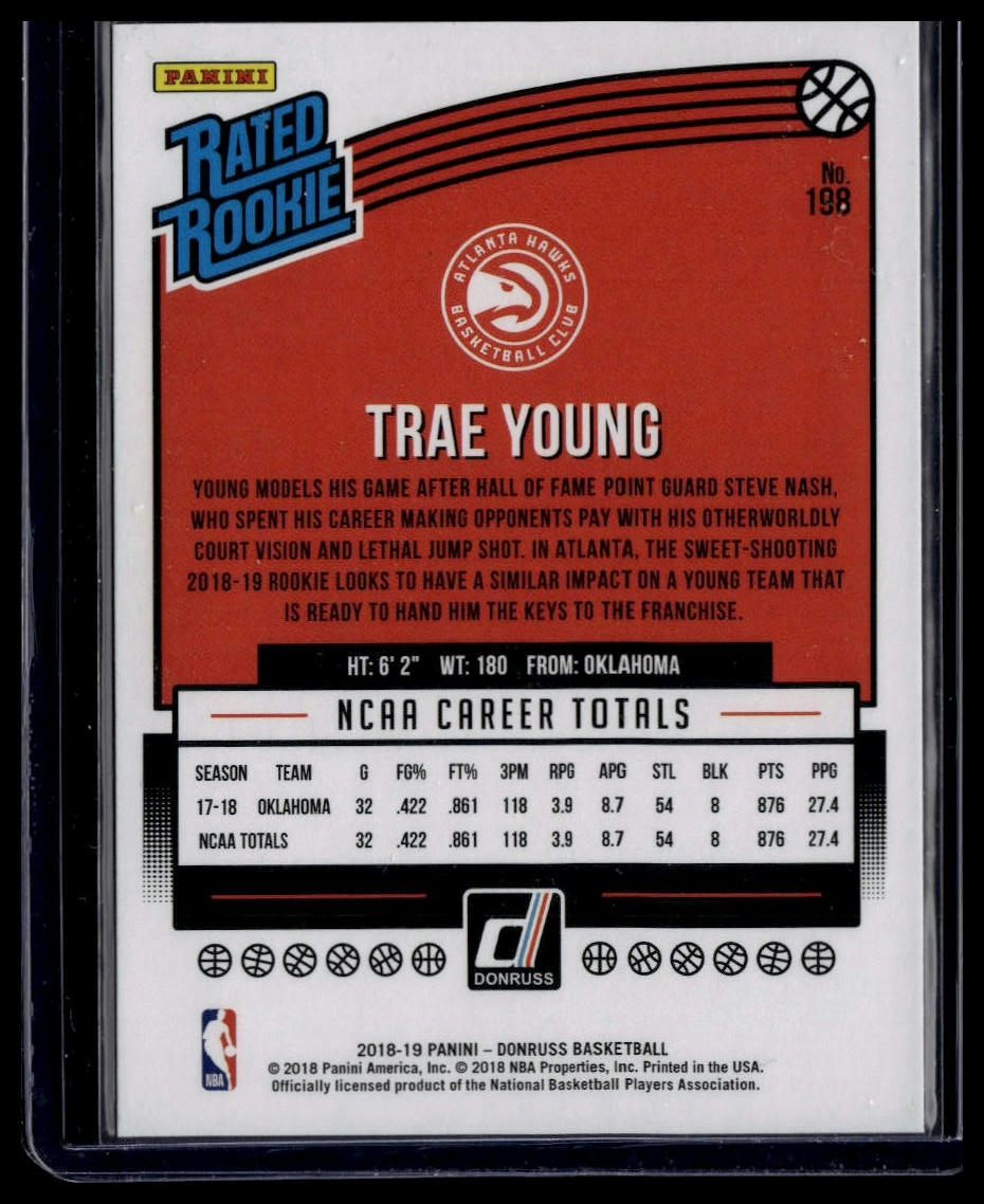 2018-19 Donruss #198 Trae Young