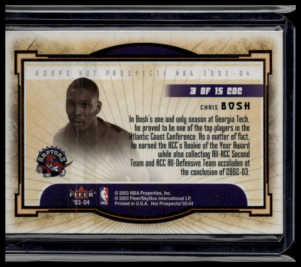 2003-04 Hoops Hot Prospects #3 COC Chris Bosh Cream of the Crop