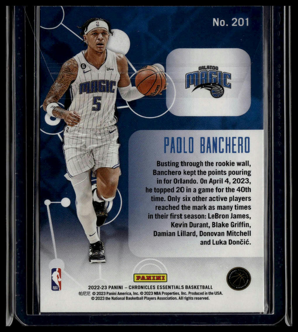 2022-23 Panini Chronicles #201 Paolo Banchero Pink