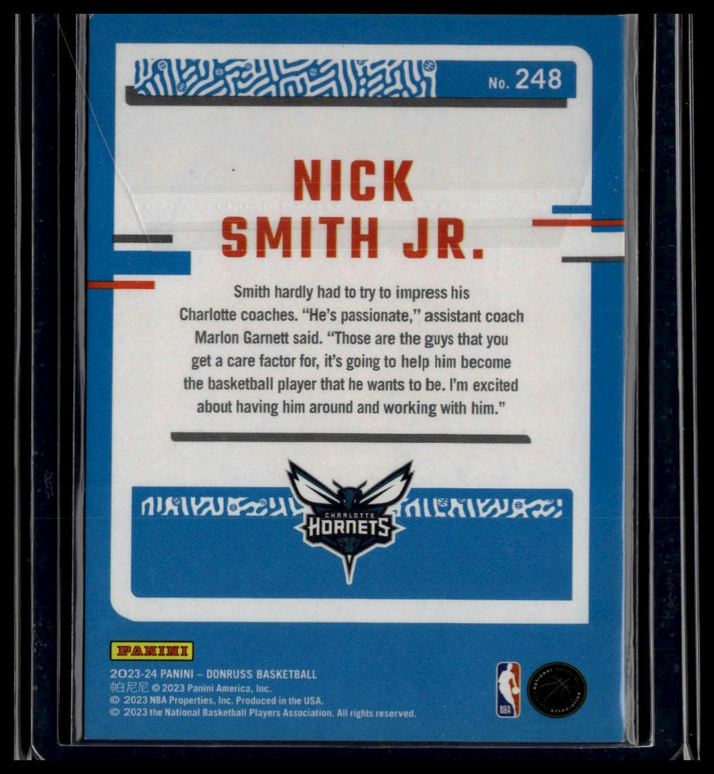2023-24 Donruss #248 Nick Smith Jr. Orange Laser Holo #/125