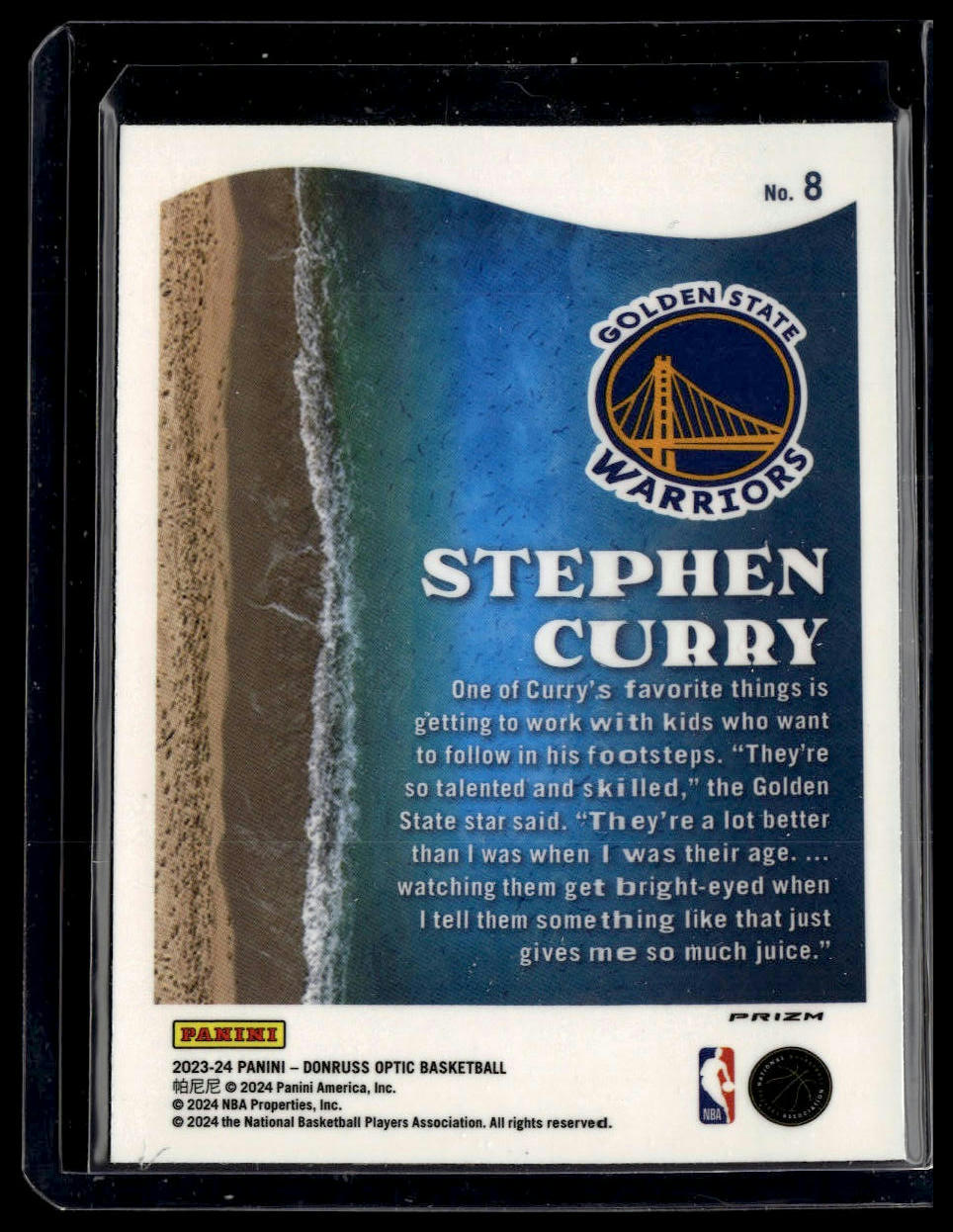 2023-24 Donruss Optic #8 Stephen Curry Splash Purple