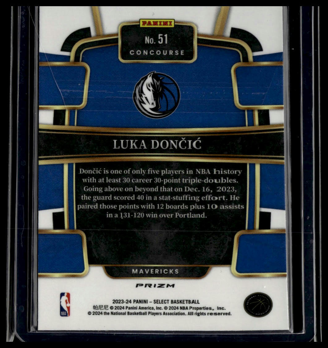 2023-24 Panini Select #51 Luka Doncic Tectonic Prizms