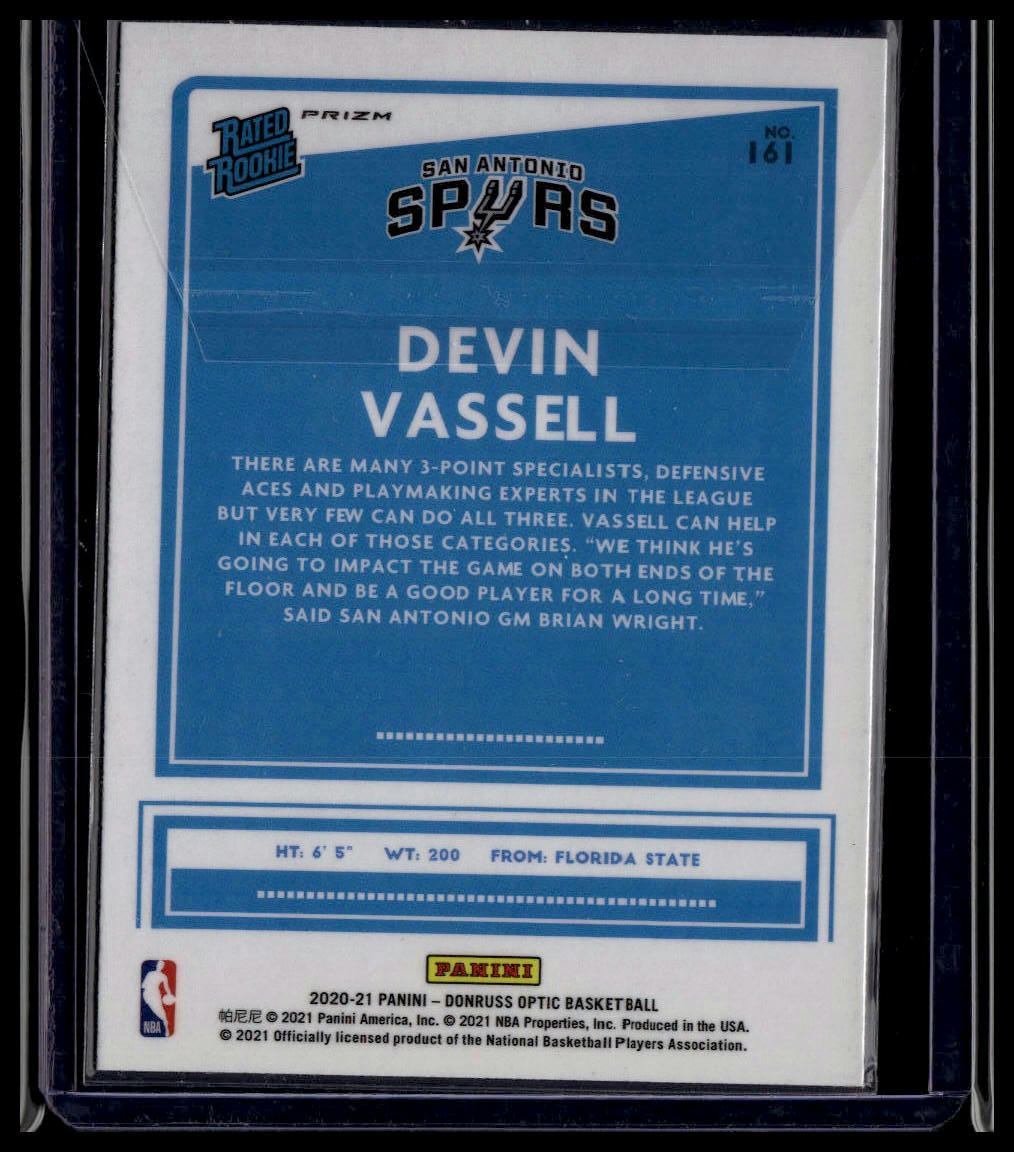 2020-21 Donruss Optic #161 Devin Vassell Holo
