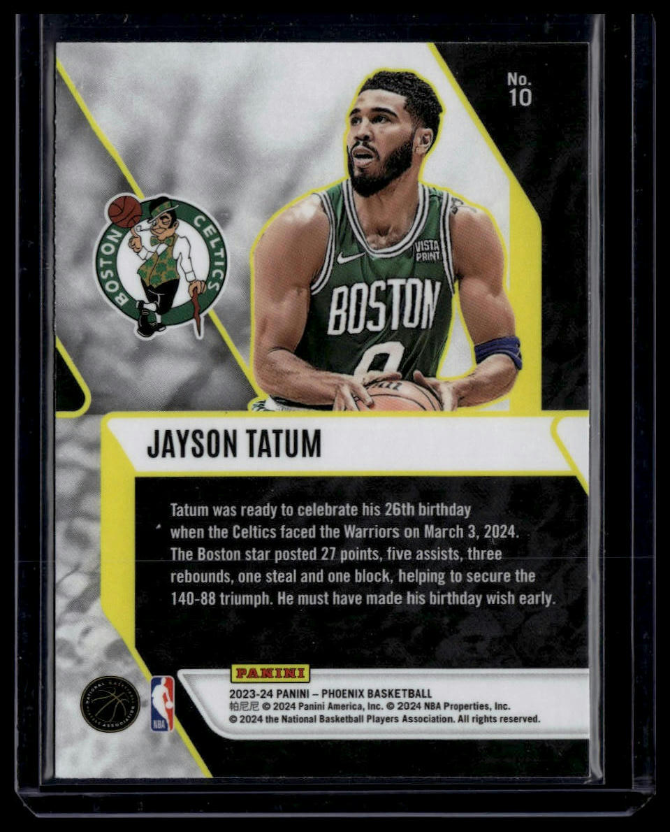 2023-24 Panini Phoenix #10 Jayson Tatum Fade To Black