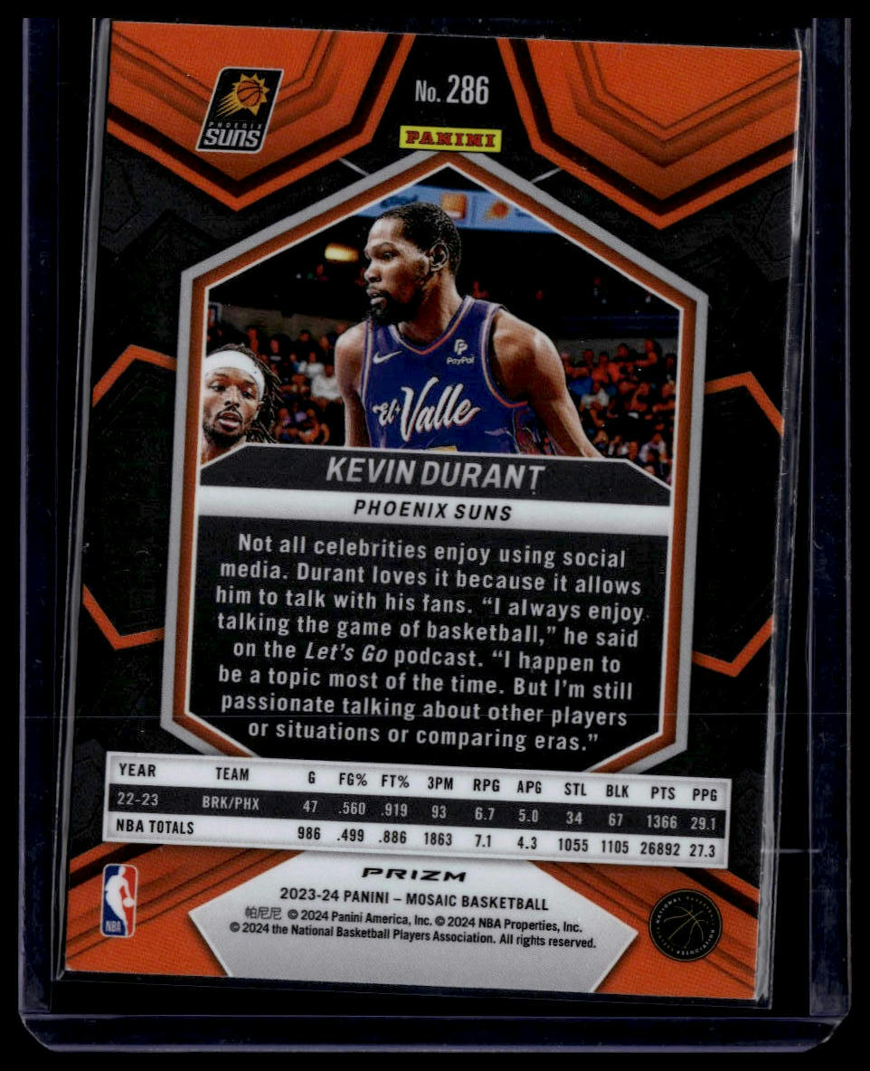 2023-24 Panini Mosaic #286 Kevin Durant Mosaic