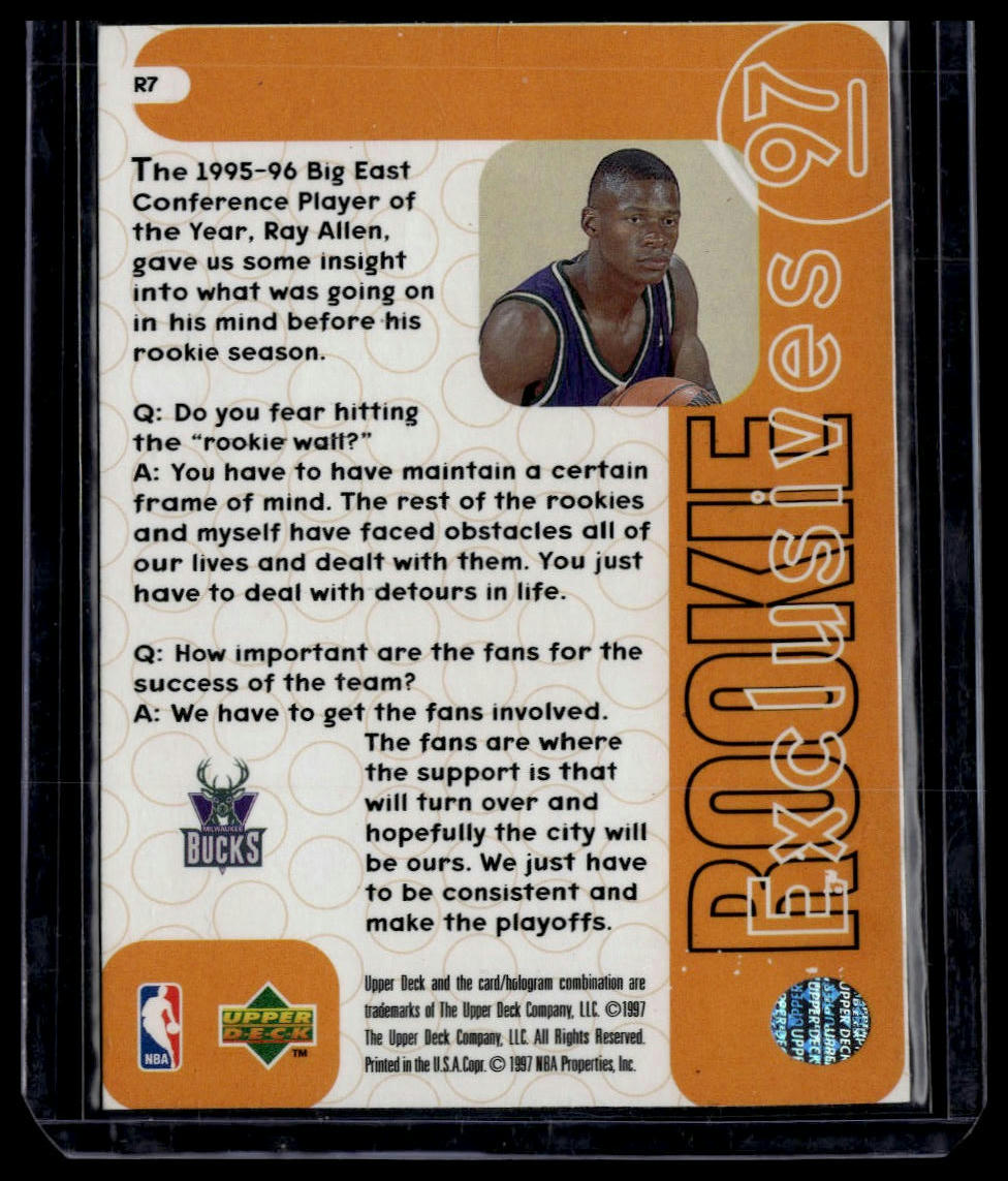 1996-97 Upper Deck #R7 Ray Allen Rookie Exclusives