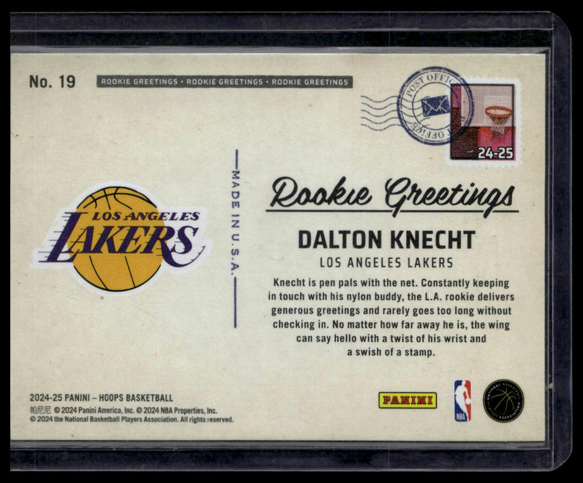 2024-25 Hoops Winter #19 Dalton Knecht Rookie Greetings