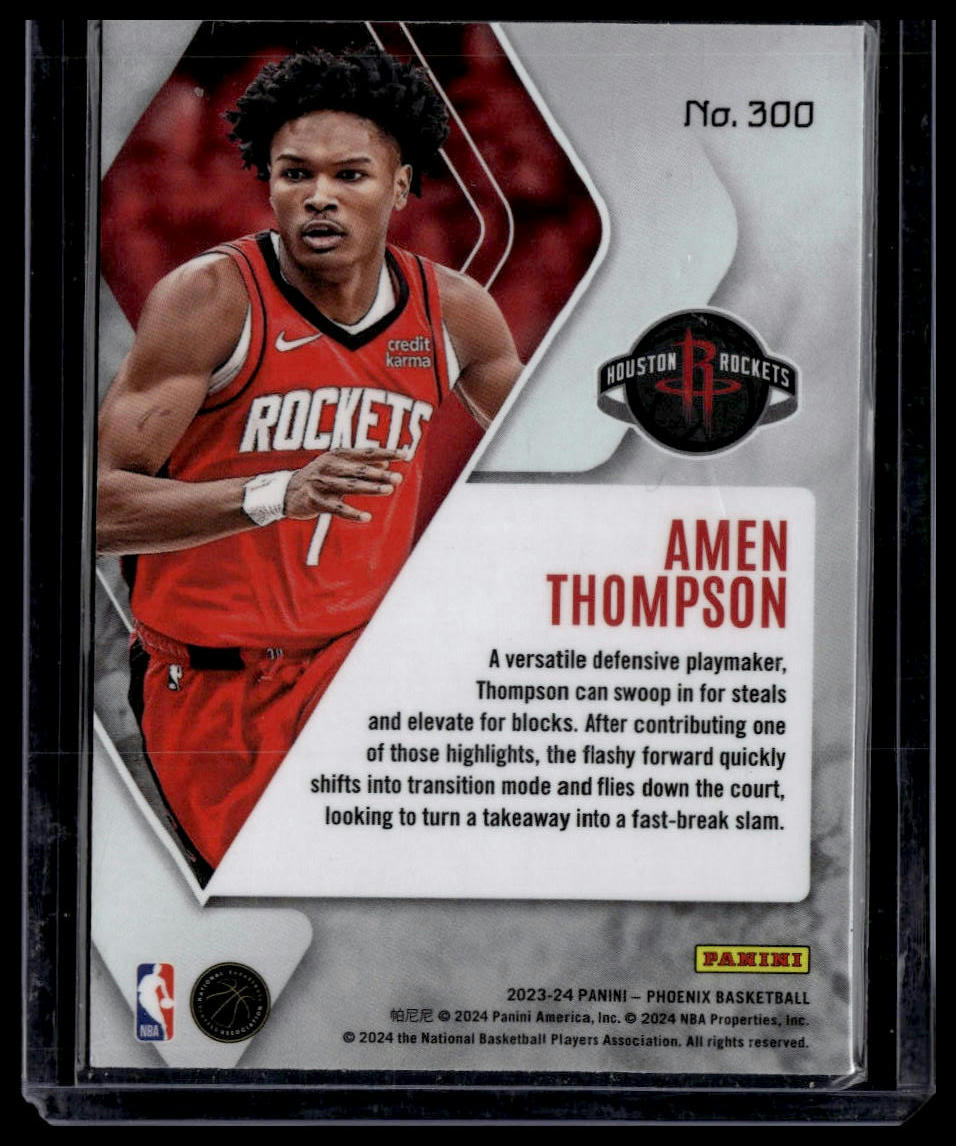 2023-24 Panini Phoenix #300 Amen Thompson Phoenix Red Ice