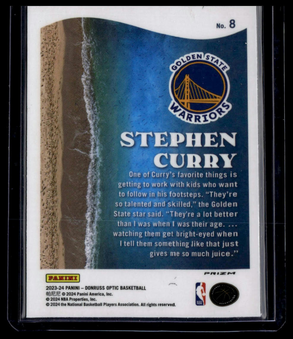 2023-24 Donruss Optic #8 Stephen Curry Splash Purple