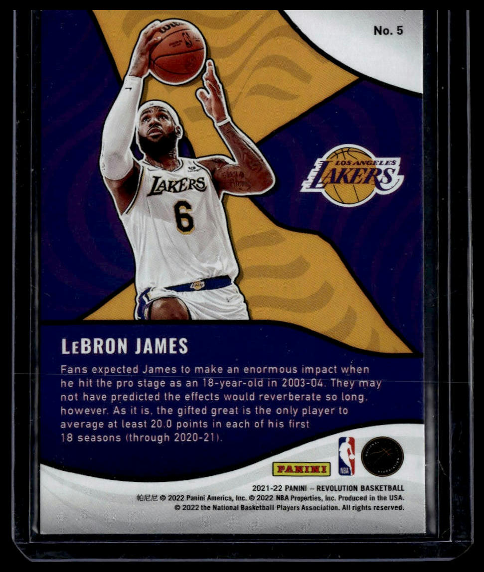 2021-22 Panini Revolution #5 LeBron James Shock Wave