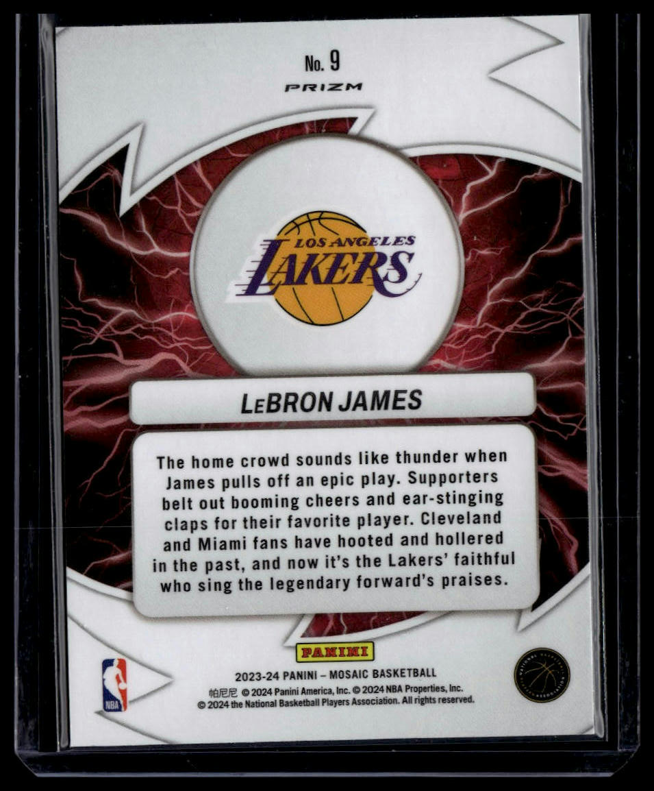 2023-24 Panini Mosaic #9 LeBron James Thunder Road Mosaic Green