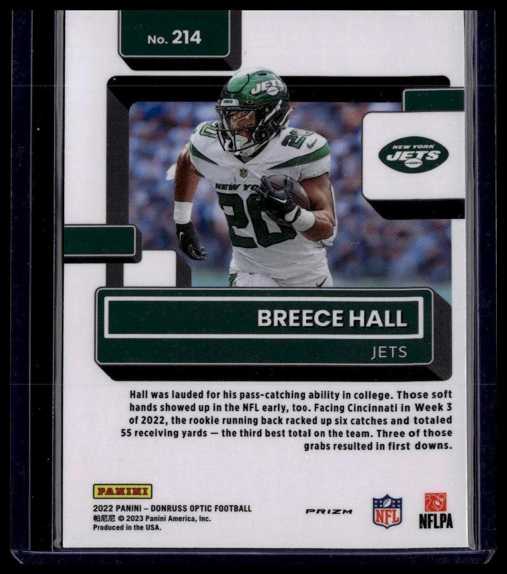 2022 Donruss Optic #214 Breece Hall Holo