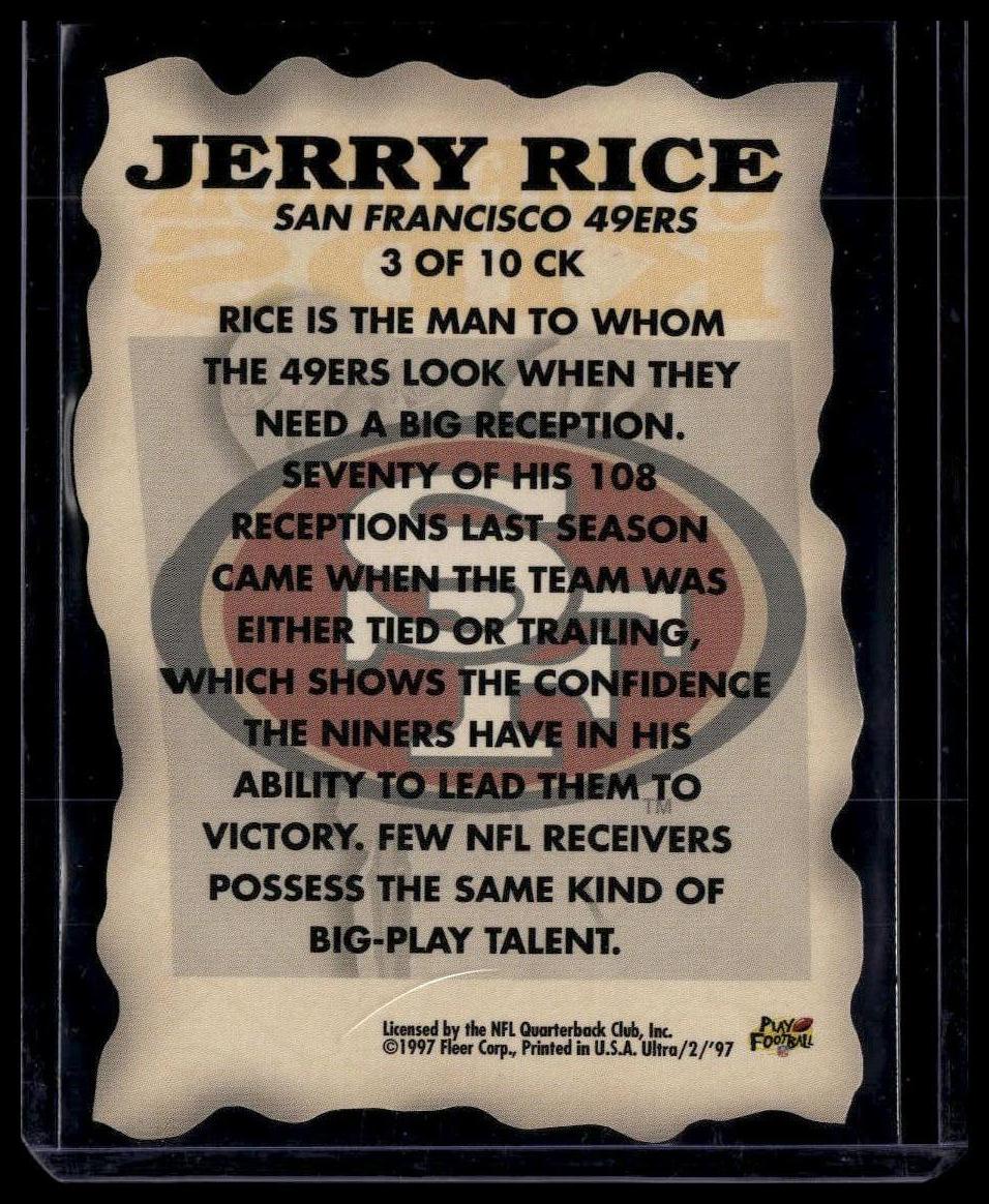 1997 Ultra #3 CK Jerry Rice Comeback Kids