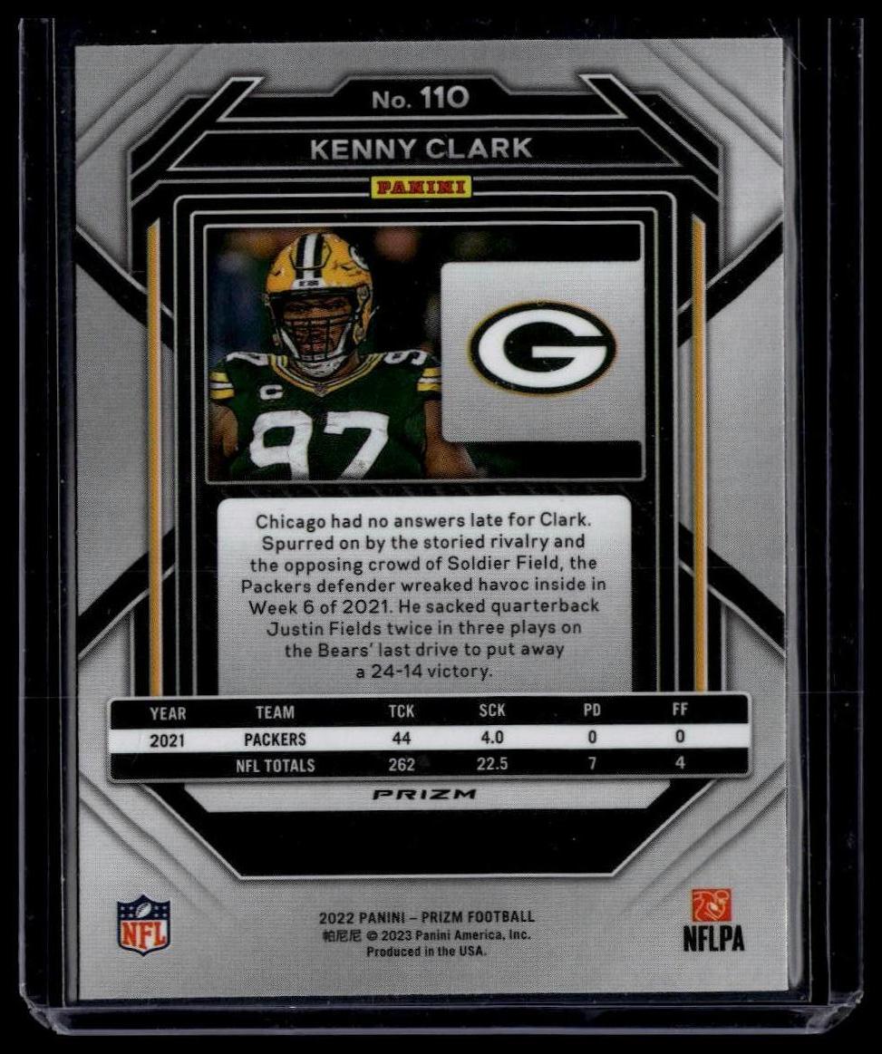 2022 Panini Prizm #110 Kenny Clark Snakeskin