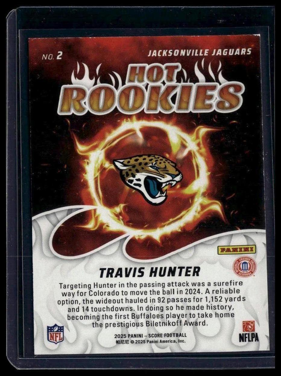 2025 Score #2 Travis Hunter Hot Rookies Artist's Proof #/35