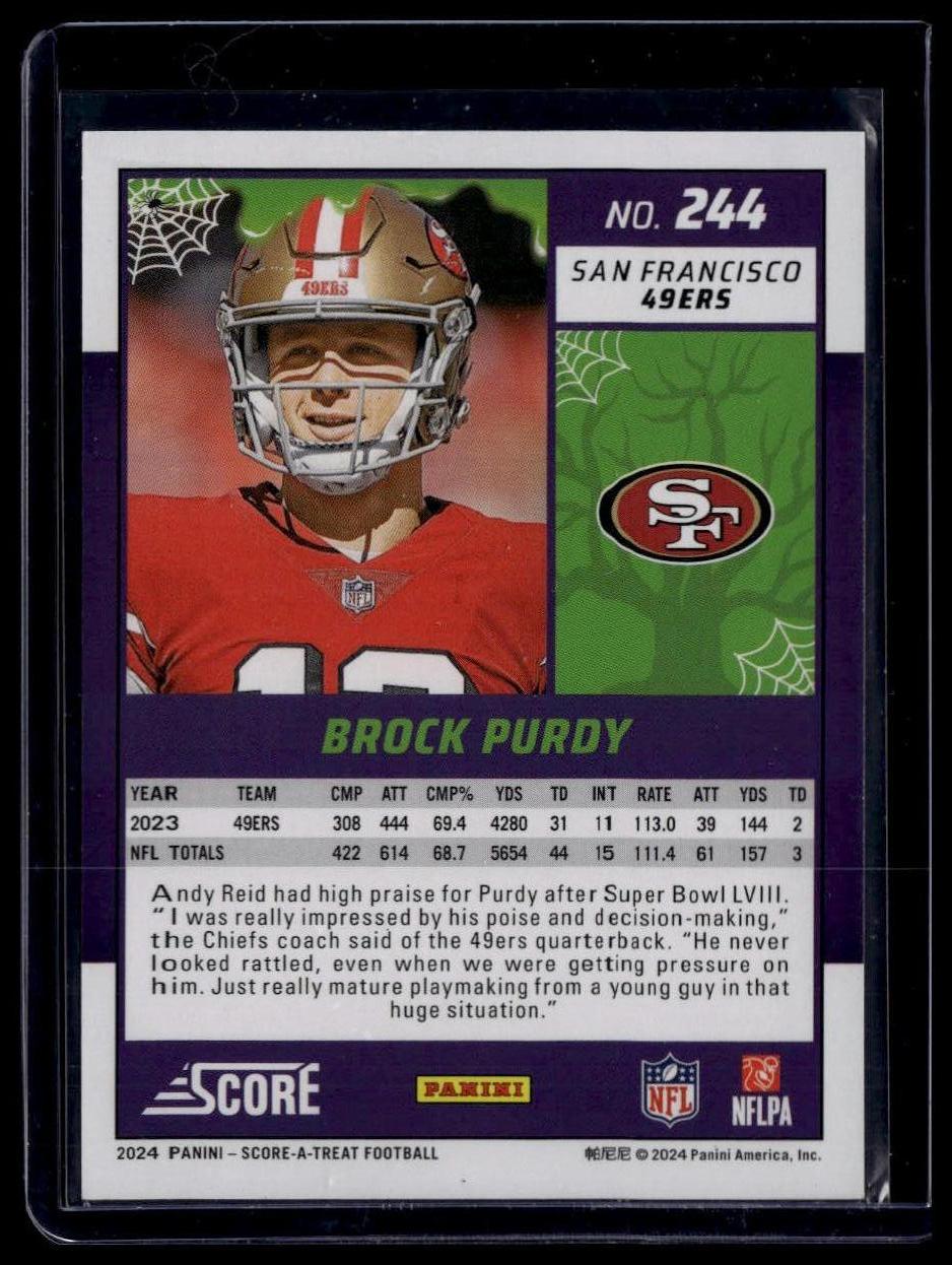 2024 Score-A-Treat #244 Brock Purdy Trick or Treat #/99