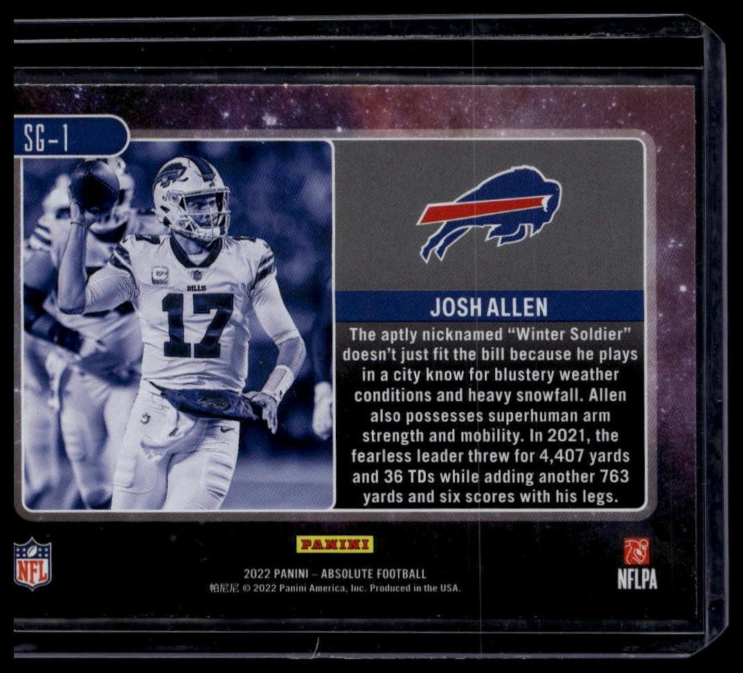 2022 Panini Absolute #SG-1 Josh Allen Star Gazing