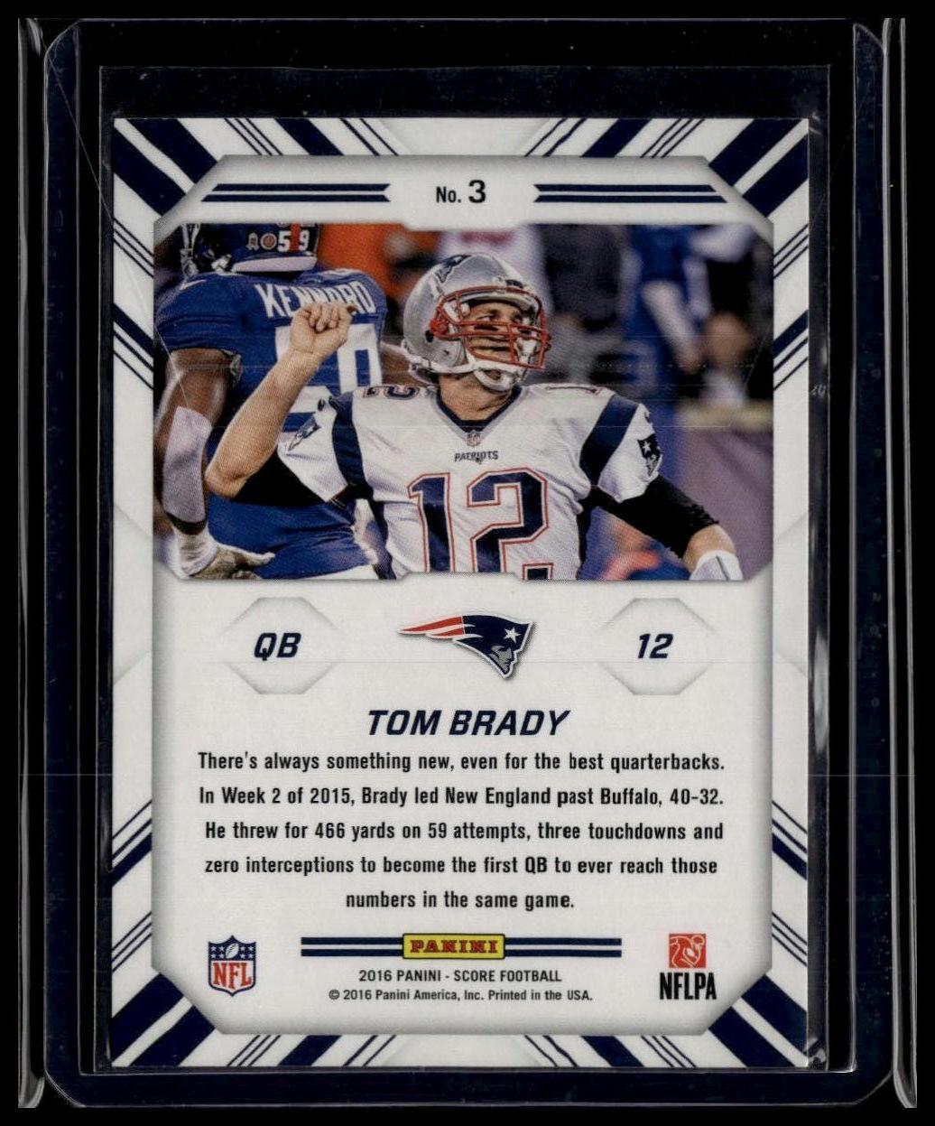 2016 Score #3 Tom Brady Chain Reaction Red