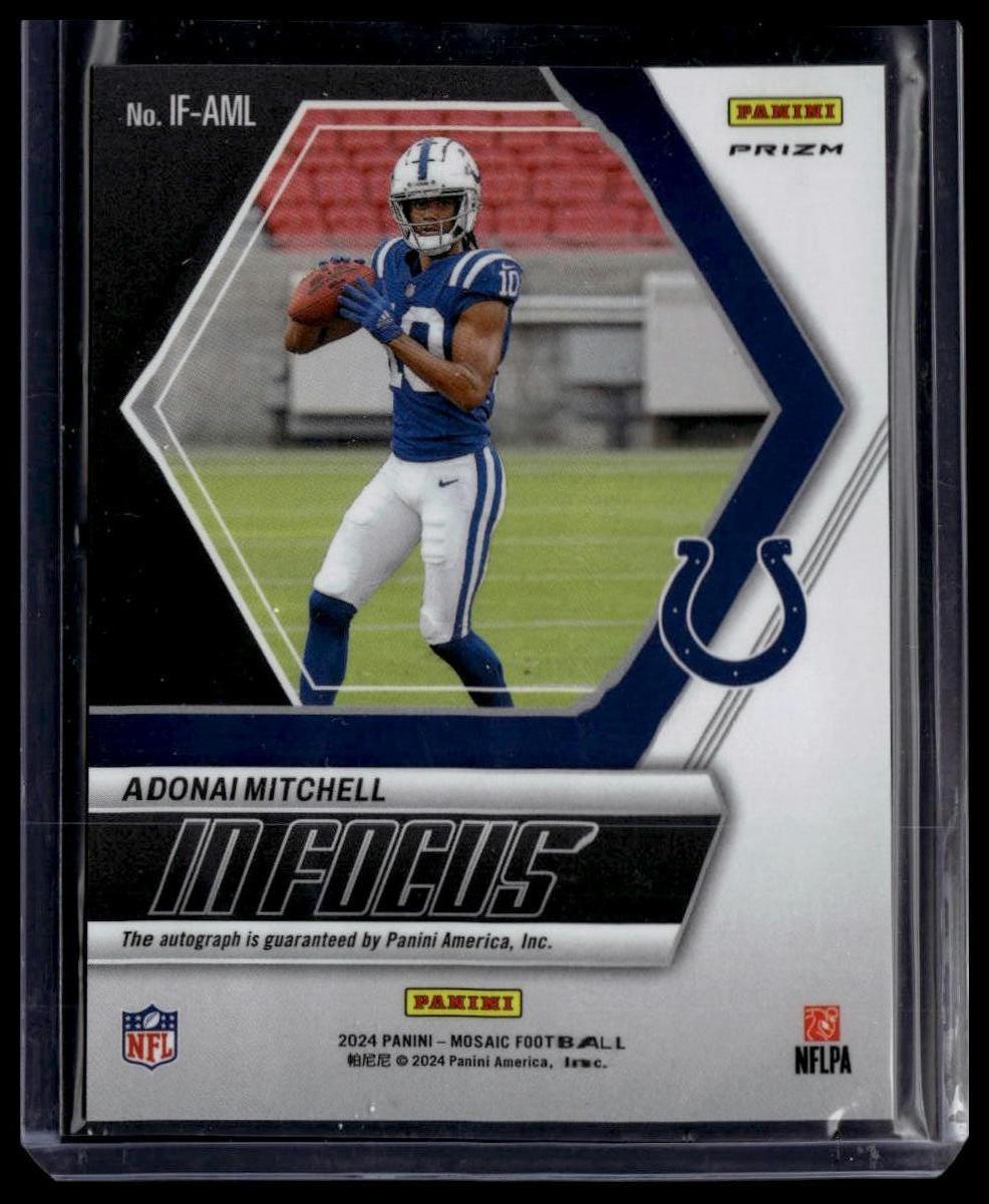 2024 Panini Mosaic #IF-AML Adonai Mitchell In Focus Signatures
