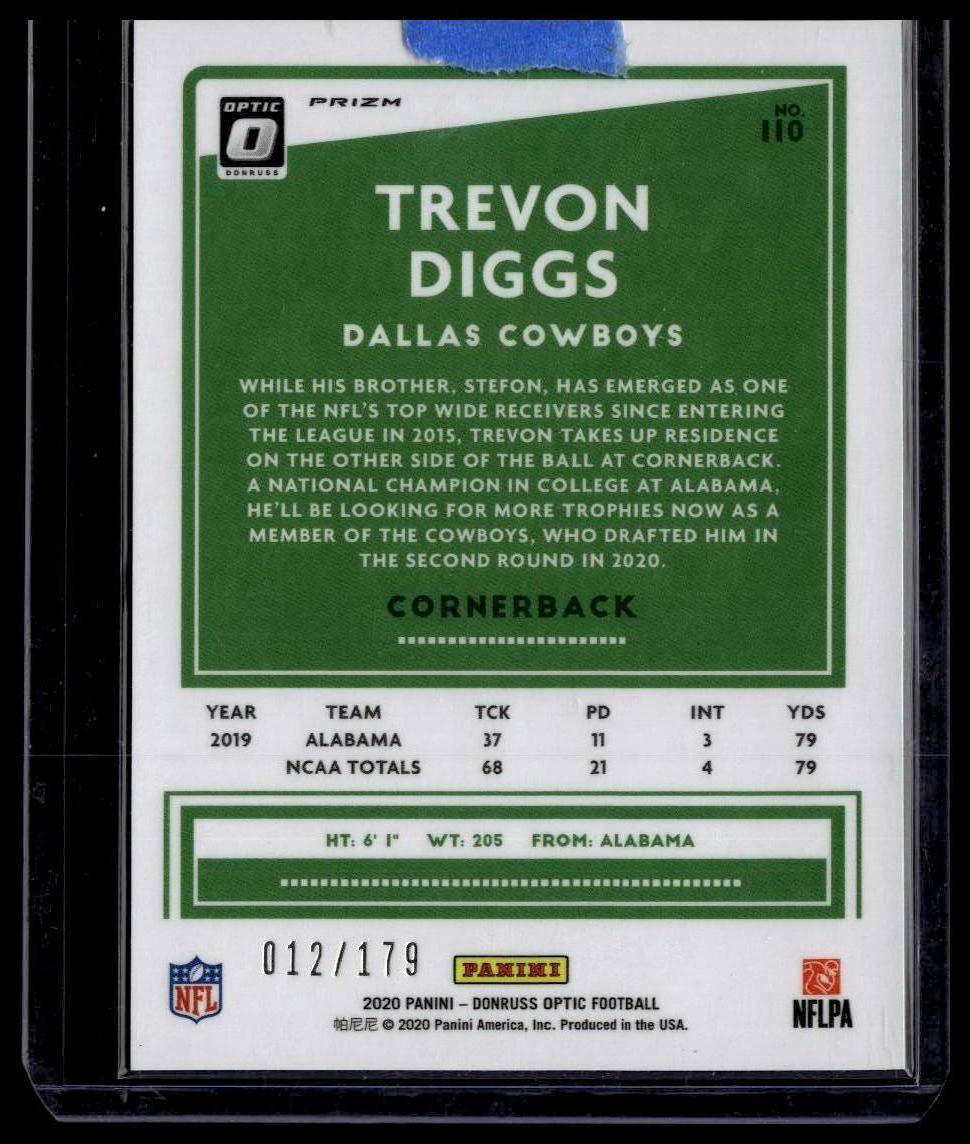 2020 Donruss Optic #110 Trevon Diggs Blue #/179