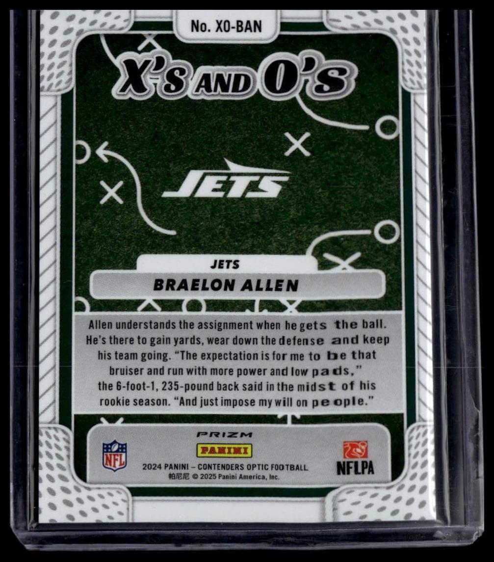2024 Panini Contenders Optic #XO-BAN Braelon Allen Xs and Os