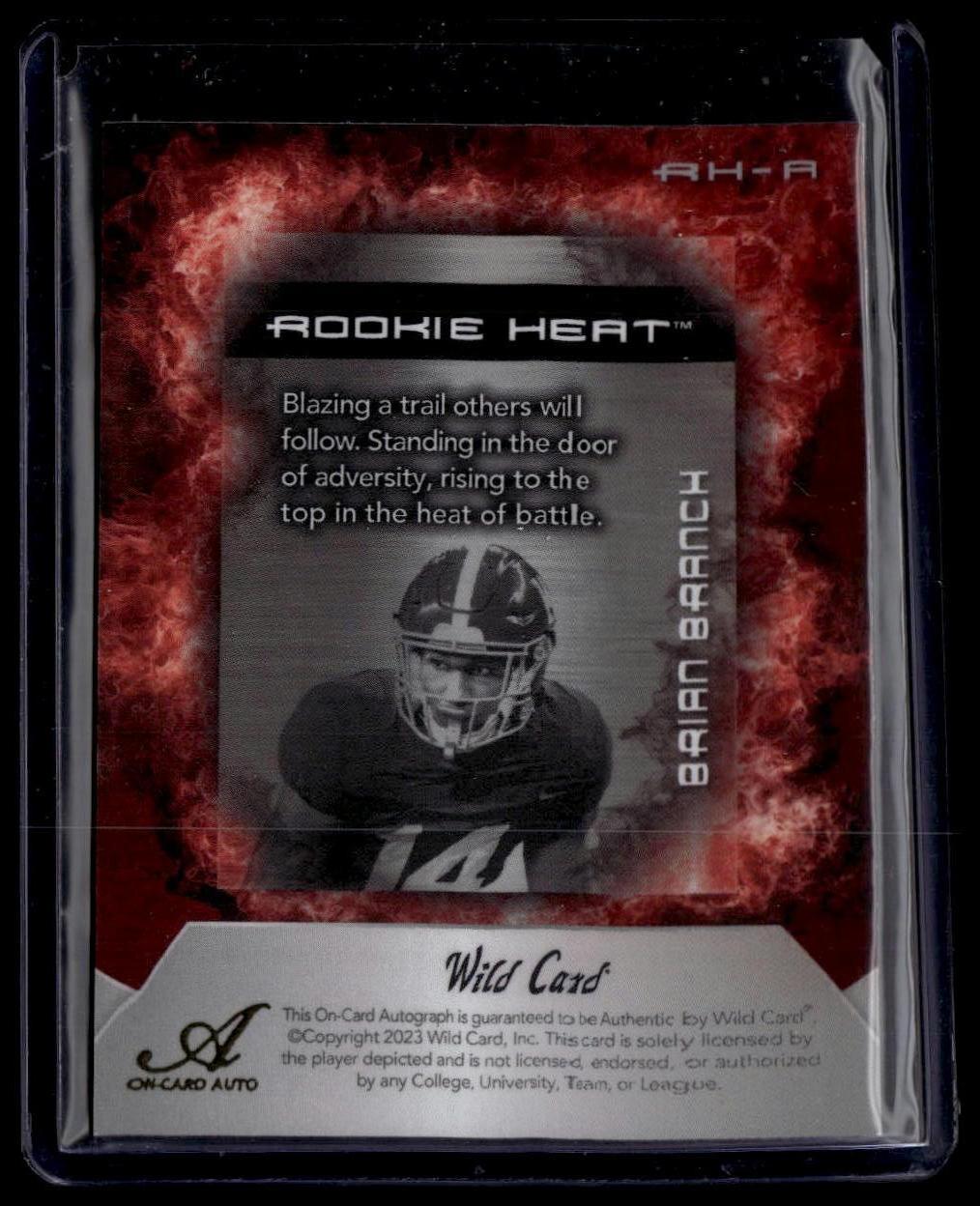 2023 Wild Card Matte - Rookie Heat Red/Red #RH-A Brian Branch #/5