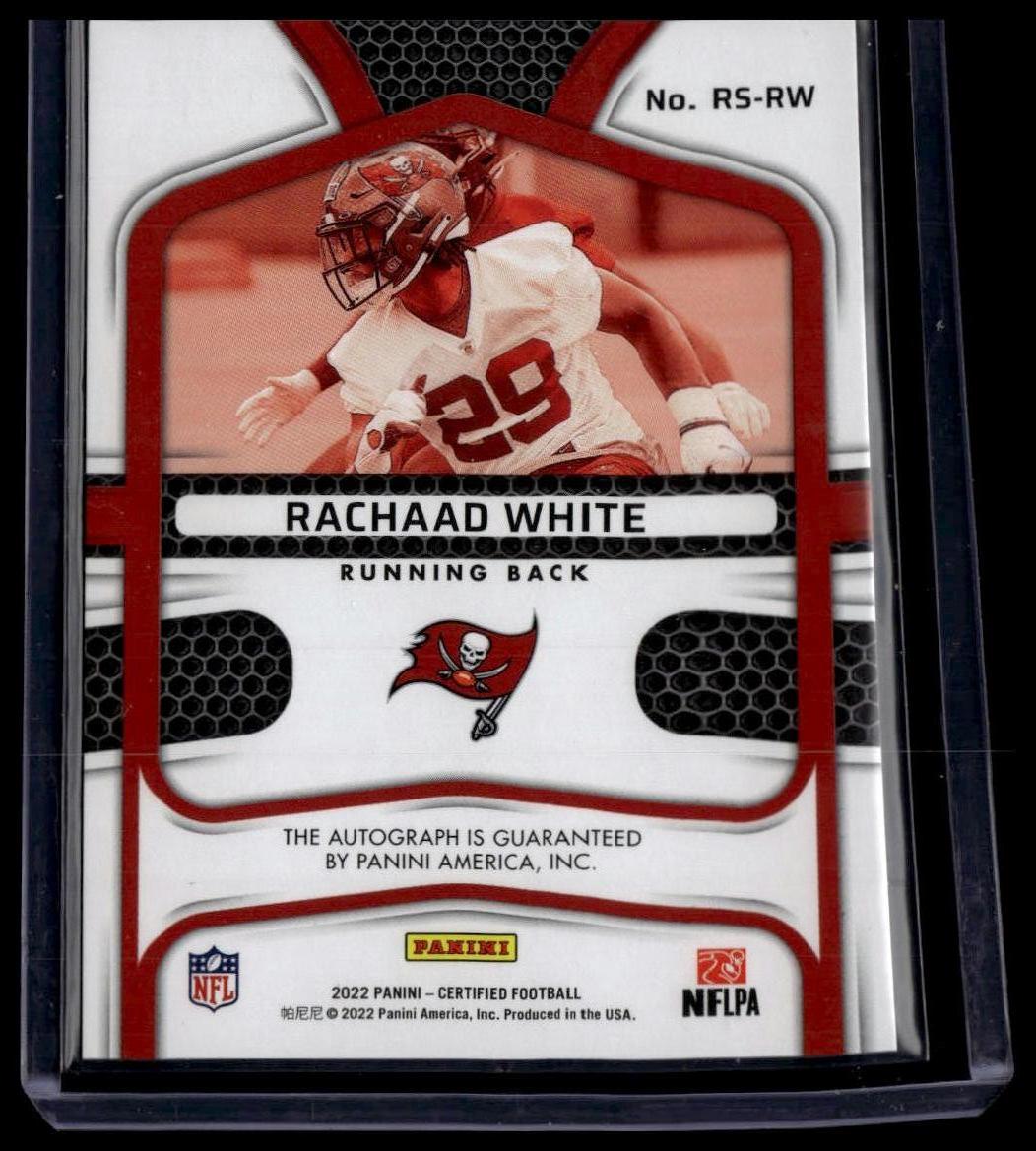 2022 Panini Certified #RS-RW Rachaad White Rookie Signatures Mirror Blue #/75