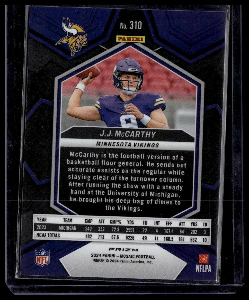 2024 Panini Mosaic #310 J.J. McCarthy Mosaic