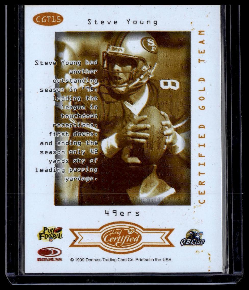 1999 Leaf Certified #CGT15 Steve Young Certified Gold Team