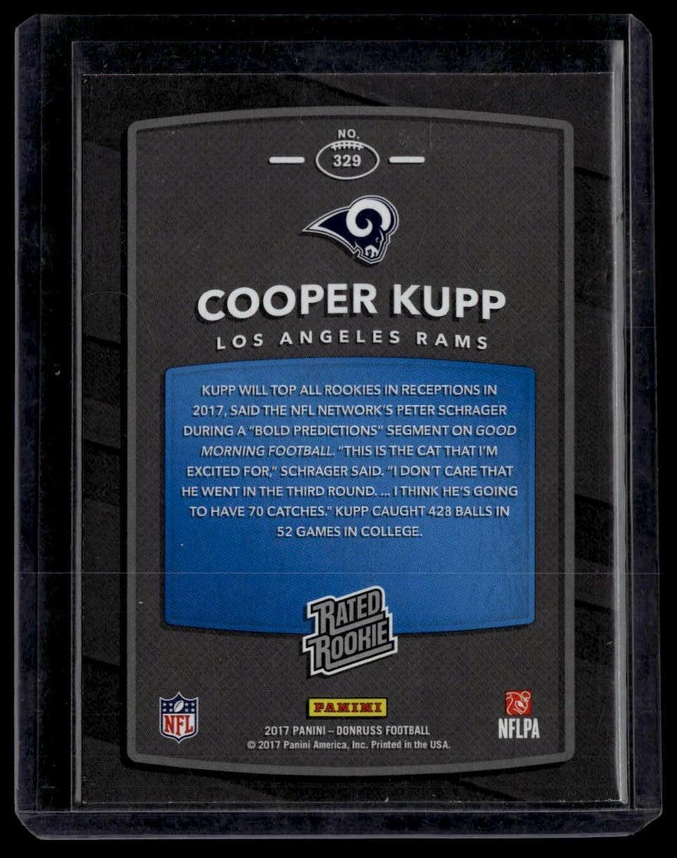 2017 Donruss #329 Cooper Kupp Press Proof Blue