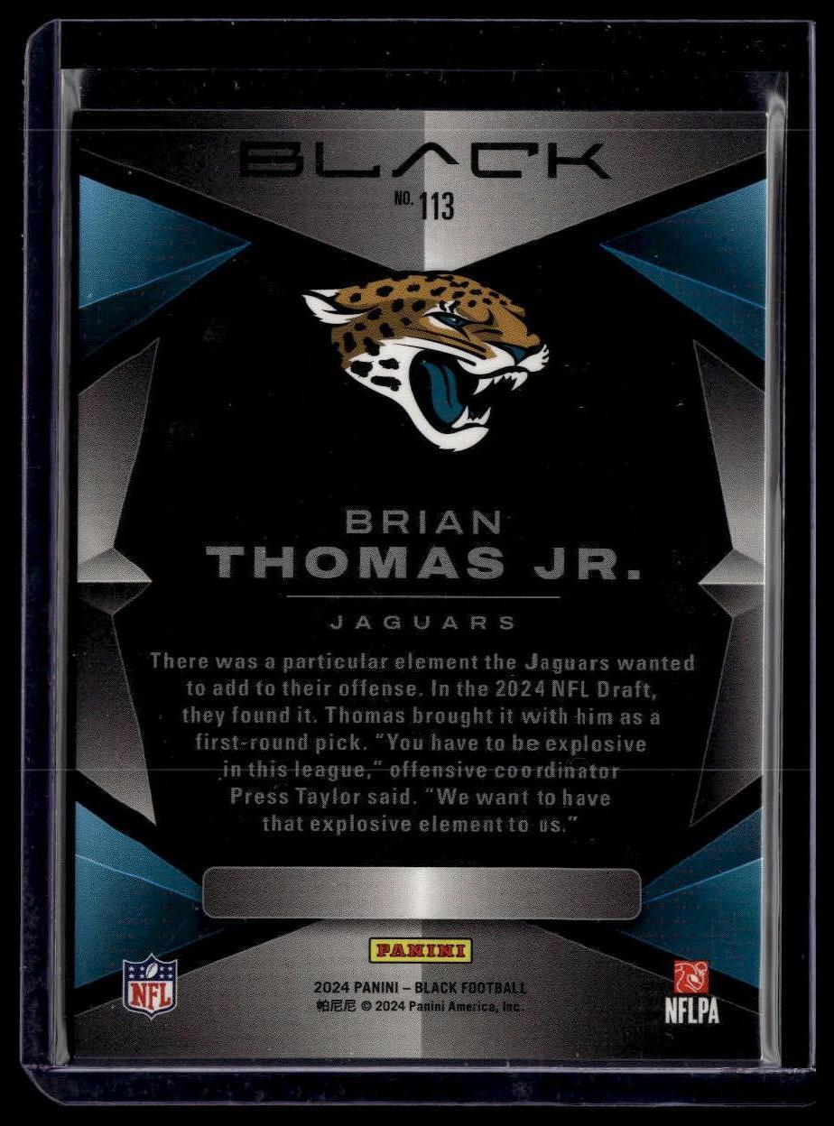 2024 Panini Black #113 Brian Thomas Jr.