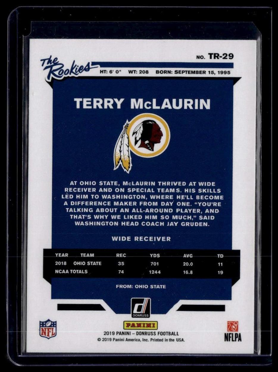 2019 Donruss #TR-29 Terry McLaurin The Rookies