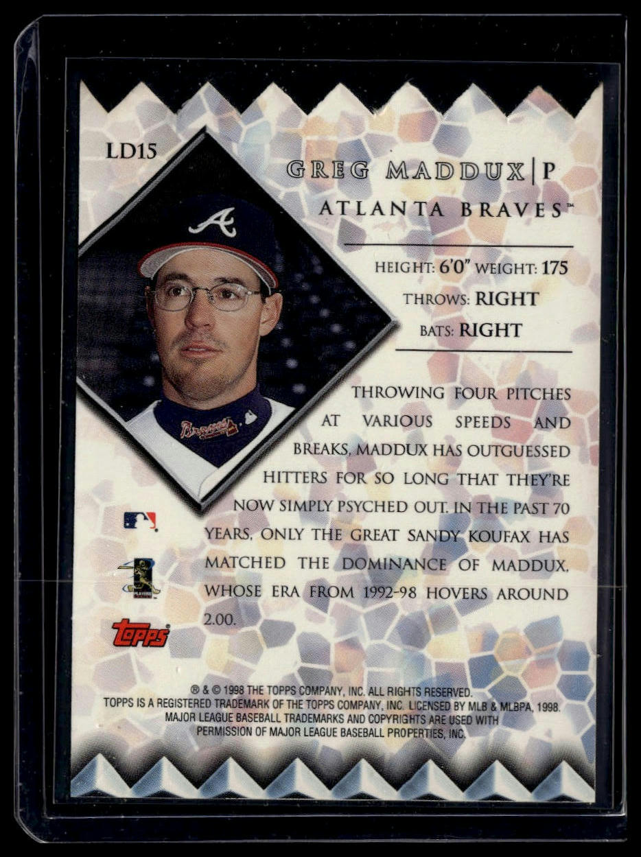 1999 Topps #LD15 Greg Maddux Lords of the Diamond