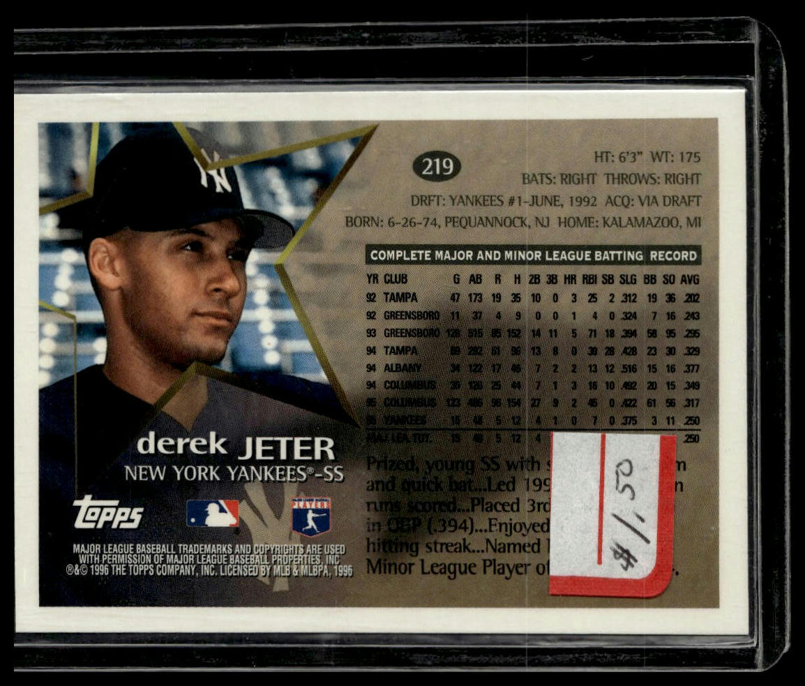 1996 Topps #219 Derek Jeter