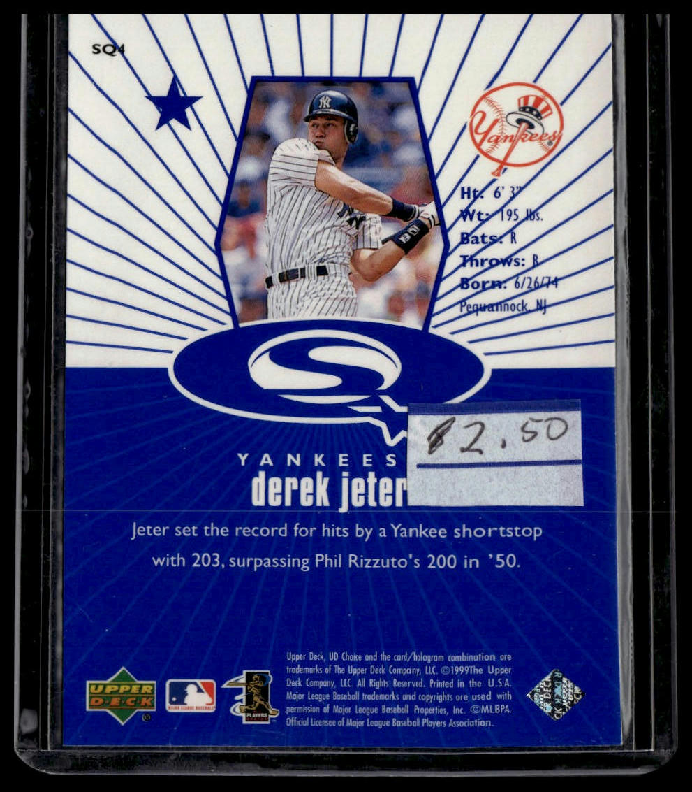 1999 UD Choice #SQ4 Derek Jeter StarQuest Blue