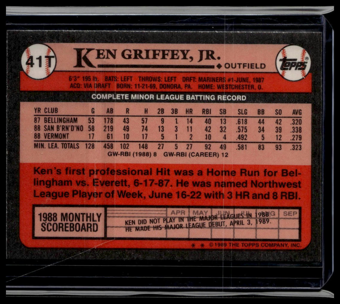1989 Topps Traded #41T Ken Griffey, Jr.