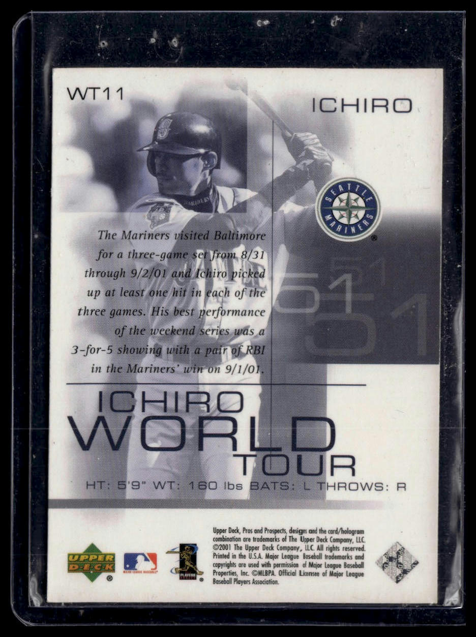 2001 Upper Deck Pros & Prospects #WT11 Ichiro Ichiro World Tour