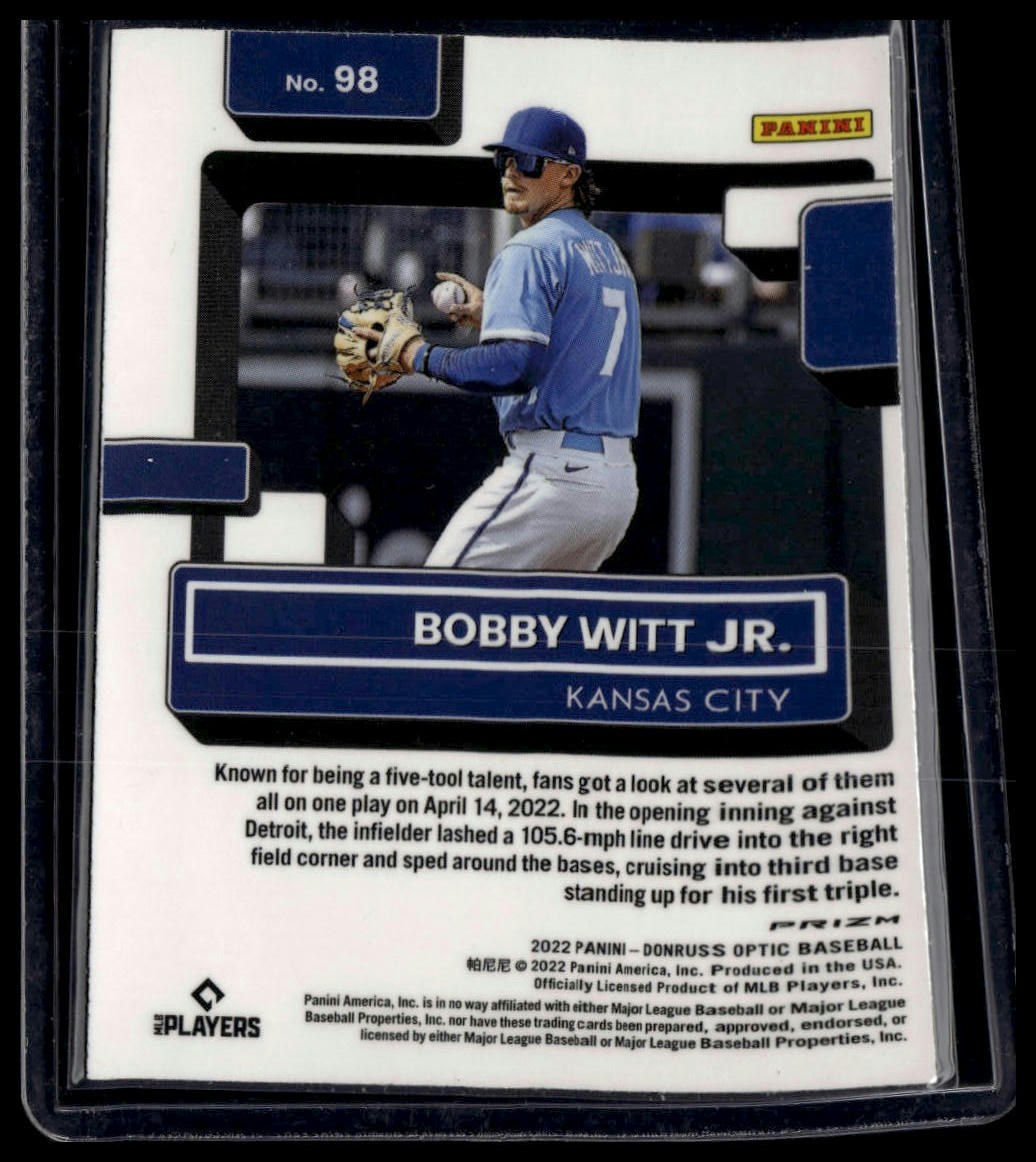 2022 Donruss Optic #98 Bobby Witt Jr. Holo Prizm