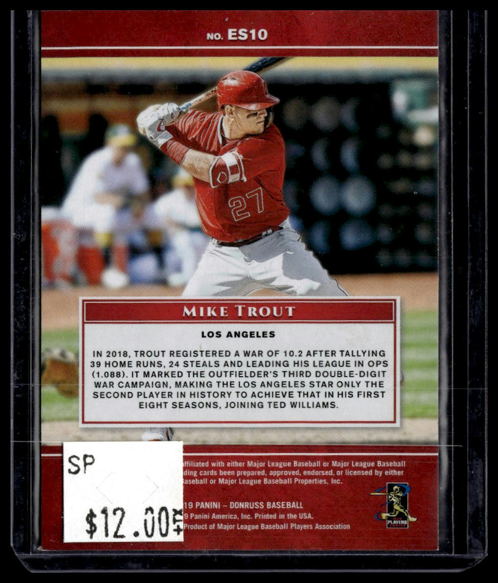 2019 Donruss #ES10 Mike Trout Elite Series Blue #/249