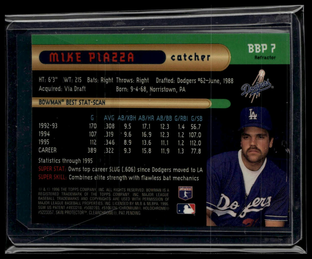 1996 Bowman #BBP 7 Mike Piazza Bowman's Best Previews Refractors