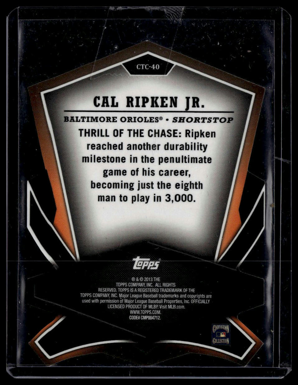 2013 Topps #CTC-40 Cal Ripken Jr. Cut to the Chase