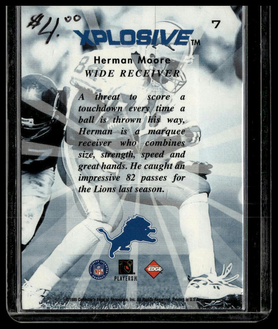 1999 Collector's Edge Fury #7 Herman Moore Xplosive