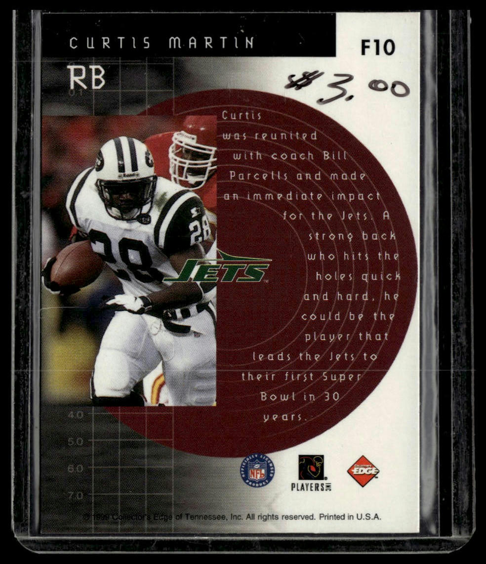 1999 Collector's Edge Fury #F10 Curtis Martin Forerunners