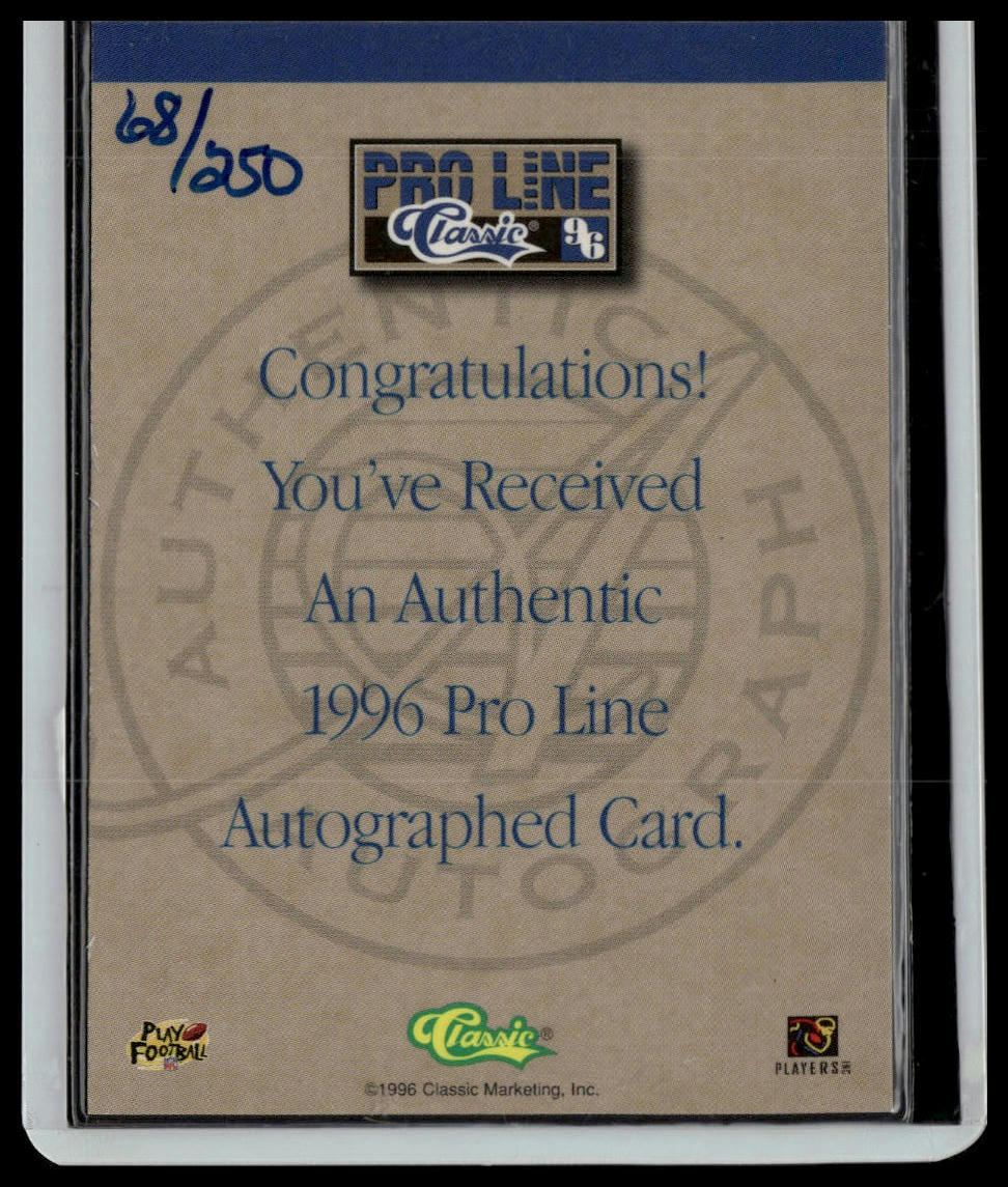 1996 Pro Line #NNO Terry McDaniel Autographs Gold #/250