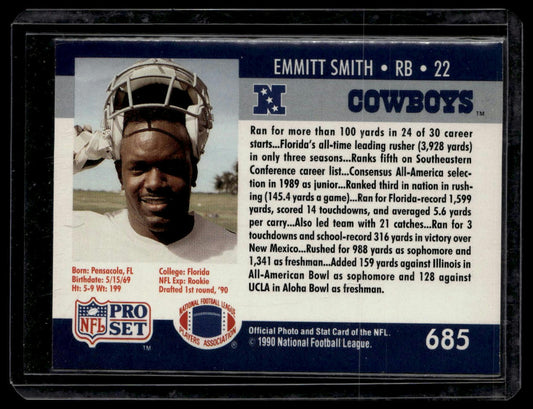 1990 Pro Set #685 Emmitt Smith